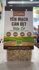 Date 02/27 Yến mạch cán dẹt hữu cơ CLaVie 200g