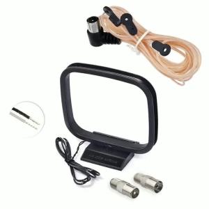 Ăng-ten Vòng Lặp Lưỡng Cực FM AM Trong Nhà Cho Bộ Thu Sóng TV Âm Thanh Gia Đình Băng Tần Kép Có Cáp Lõi Đồng Được Bảo Vệ