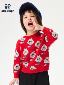 เสื้อสเวตเตอร์ถักนิตติ้งคอตตอนสำหรับเด็กชายฤดูใบไม้ร่วงและฤดูหนาวสำหรับเด็กวัยเตาะแตะและวัยเตาะแตะ อุปกรณ์เสริมความอบอุ่นแบบสวมหัว