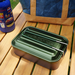 Skater Aluminum High Thermal Conductivity Lunch Box 1000ml Camping Outdoor Picnic Portable Stove Ready Food Container