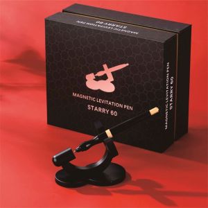 New Red/Black Magnetic Levitation Aluminum Alloy Self Supporting Signature Pen Can Stand Up Daily Convenient Office Pen Gift Box