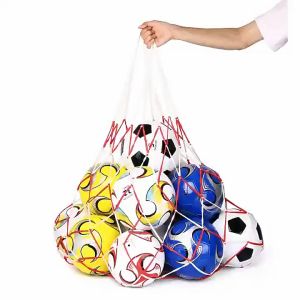 Large Sports Ball Hoop Mesh Net 10-12 Balls Carry Net Bag for Basketball Soccer Volleyball Net Bag