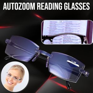Autozoom Reading Glasses Anti Blue-Ray Eyeglasses Ultra-Light Material