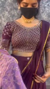 MANTRAS READYMADE PREMIUM EMBROIDEREDLEHENGA / HALF SAREE