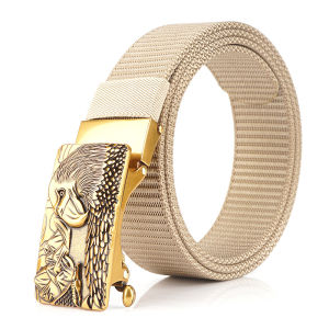 Men Belt Canvas Outdoor Tactical Adjustable Belt Nylon Ratchet Belts Sliding Click Belt with Automatic Buckle Adjustable Web Belt for Men belt for man