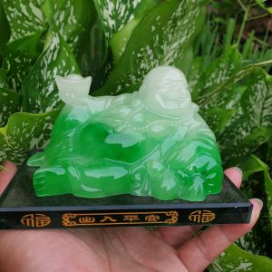 Tượng ngọc đá phong thủy phật di lặc có ngăn nước hoa trang trí xe hơi để bàn làm việc  phụ kiện đồ chơi xe hơi đẹp