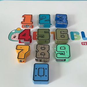 Car Number Robot Toy DIY Assemble Number Digital Assembly Toy Educational Digital Toys Car Toys Birthday Gifts