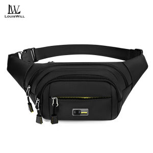 LouisWill Mens Chest Bag Fashion Waist Bag Multifunctional Crossbody Bag Waterproof Sports Bag Large Capacity Casual Bag Messenger Bag Shoulder Bag Outdoor Fitness Bag Travel Bag Business Bag