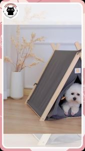 เบาะแมว บ้านแมว เต็นท์แมว เต็นท์สัตว์เลี้ยง ที่นอนแมว ที่นอนหมา ทรง3เหลี่ยม