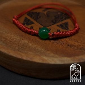 Gelang Tali Merah Keberuntungan dengan Batu Giok Moksha