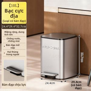 ASCOR | Thùng Rác Inox Kích Thước Lớn