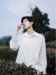 Cleanfit Summer Sun Protection Shirt Mens Thin Handsome Long Sleeves Lapel Shirt Coat Loose Junior Wear