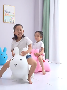 Bouncing Rabbit Bouncy Bunny Inflatable Bouncing Jumping Animal Toy Soft Rubber Baby Riding Kids Kuda Lompat Budak 跳跳兔