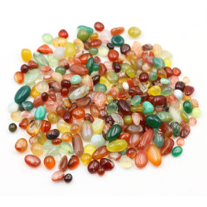 Natural Colorful Agate Gravel Minerals Reiki Chip Stones Healing Quartz Tumbled Crystals Specimen Home Aquarium Decor DIY Craft
