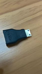 Mini HDMI Male to Standard HDMI Female Adapter Type-C to Type-A Supports 1080P 60Hz for DSLR Camcorder Gaming Console Gold-Plate