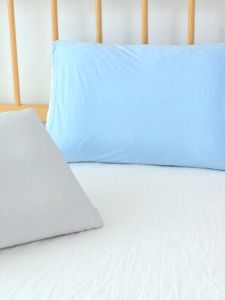 หมอนยางพาราสองด้าน Nitori ทรงกลม ความหนาปกติ หมอนฤดูร้อน ผ้าไหมน้ำแข็ง ผ้าฝ้ายผสมไนลอน ใช้ได้ตลอดทั้งปี