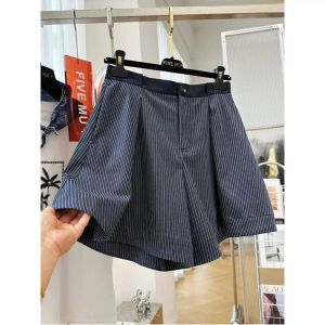 XIBAIYI | Overweight-friendly Stripe A-line Loose Shorts
