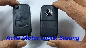 Casing Kunci Lipat Flip Key Mercedes Benz A C E S Class SLK A160 B200 R170 W140 W168 W124 W202 W210