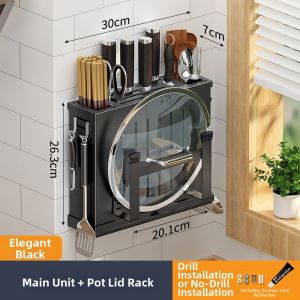 MOLORE | Easy-Install Kitchen Storage Rack for Knives Chopping Boards and Pots