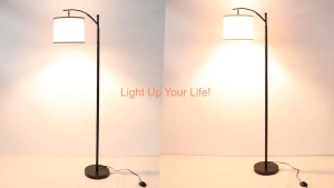 Floor Lamp Modern Arc Floor Lamp Tri-Color Metal Standing Lamps for Living Room Bedroom Office