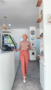 DIORA Highwaist Kulot Plisket BB Pensil Premium / Celana Kulot Wanita Straight Cut / Formal Casual Korean Look / Bawahan Kuliah Kerja Tebal