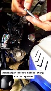 Breket Raiser Stang R15 V3 Tebal 8 mm Raiser CNC