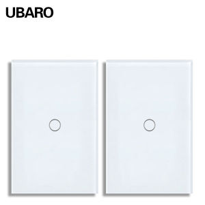 Công Tắc Cảm Ứng Bằng Kính Sang Trọng Màu Đen 100-240Vac 2gang 2Way Phòng Ngủ Đi Qua Nút Cầu Thang Cảm Biến Chéo 118 * 75mm