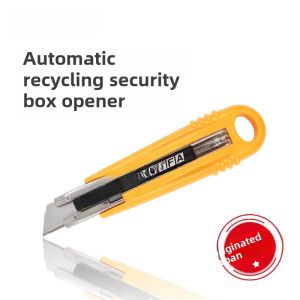 OLFA SK-4 Safety Box Cutter Automatic Rebound Retractable Craft Knife Plastic Body 14.3cm Maximum Length Hardware Tools