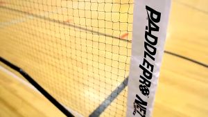 Portable Pickleball Net ตาข่าย สีขาว ขนาดมาตรฐานแข่งขัน โครงสร้างเหล็กอย่างดี ตาข่ายทนขึ้น NET เน็ต