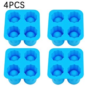Silicone Shot Glass Mold for Resin and Frozen Whiskey Glass Ice Cubes Tray Edible Cups Making Molds Ice Cups Moulds Fluted Cake