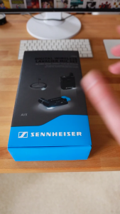 SENNHEISER AVX-ME2 SET digital wireless microphone for film projects.