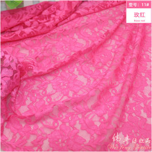 High Quality Elastic Lace Mesh Fabric Handmade DIY Base Shirt Shoulder Wrap Skirt Clothing Material Hollow out Floral Pattern
