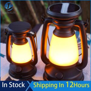 วินเทจไฟ LED ชาร์จพลังงานแสงอาทิตย์กันน้ำ [1-3 วันเพียง 1200mAh]