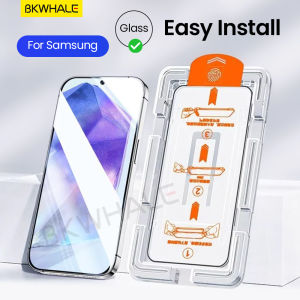 BKWHALE Easy Install Tempered Glass For Samsung Galaxy A55 A56 A35 A36 A25 A26 A15 A16 A17 A54 A34 A24 A14 A07 A06 A05 A05S Full Screen Protector Film