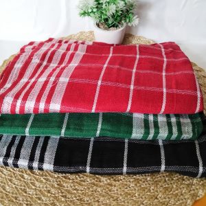 (1 Pcs) Lap Kain Kotak Besar Jumbo dan Tebal 100% Katun Cap 3 Gunting Serbet Dapur Serbaguna Lap Piring Lap perabot Daya serap Tinggi
