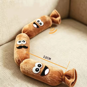 Funny Squeaky Dog Toy Bite Resistant Plush Chew Toy Interactive Teeth Cleaning Molar Toy For Puppy Dogs Self Play Entertainment