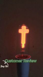 Christian Church Cross Decorative Neon Candle 3W Light Bulb Lightman