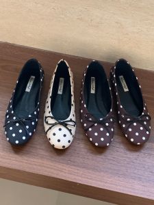 Polka Dot Bow Mary Jane Ballet Flats