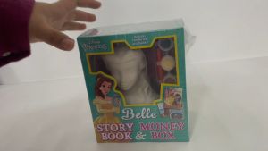 Disney Princess Paint Your Own Money Box For Kids With Story Book Paints & Ceramic Money Box