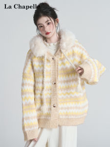 La Chapelle | Striped Cozy Thick Knit Coat
