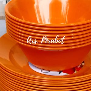 12pcs Piring makan bulat cekung terlaris besar 23cm