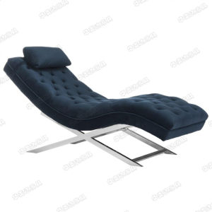 Nordic Minimalist Chaise Longue Bedroom Balcony Recliner Lounge Sofa Chair S-Type Accessible Luxury Metal Recliner Nap Chair