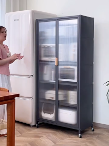 Kitchen Rack Floor Multi-layer Dining Side Storage Cabinet Microwave Oven Cabinet Home Multi-function Storage Cabinet