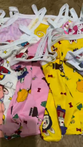 Season End Sale!-6pcs Kids Spaghetti Strap Sando Assorted Colors and Prints for kids girl [0-5yrs].