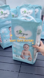 SUYA TAPE Baby Diapers Small Medium Large Size Ultra-thin absorbent baby diapers Natural Cotton Absorbent Breathable Snug Fit Diaper