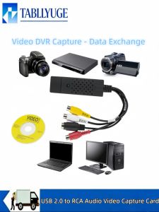 RCA S-Video to USB Video Capture Card VHS VCR DVD Digital Converter Audio VideoGrabber for Windows Mac PC Laptop Camcorder Game