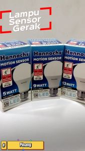 Lampu Led Sensor Gerak / Motion Sensor Hannochs 5 / 9 / 13 WATT 5w 9w 13w Cahaya Putih / Meval 9w