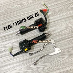 SAKLAR SET KANAN KIRI F1ZR / FIZR FORCE ONE ( BAHAN BABET )+ HANDGRIP DENGAN SELONGSONG GAS + HANDLE KANAN KIRI CHROME + JALU STANG CHROME