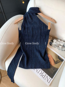 เสื้อกั๊กแขนกุดคอวีเปิดไหล่สุดเซ็กซี่สำหรับผู้หญิงในฤดูใบไม้ร่วง ผ้าฝ้ายผสมโพลีเอสเตอร์ ทรงเข้ารูป ความยาวปกติ ผลิตจากจีน