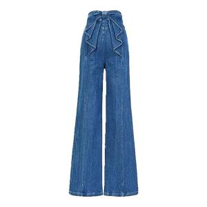 La Chapelle | Bow High Waist Wide Leg Flare Jeans